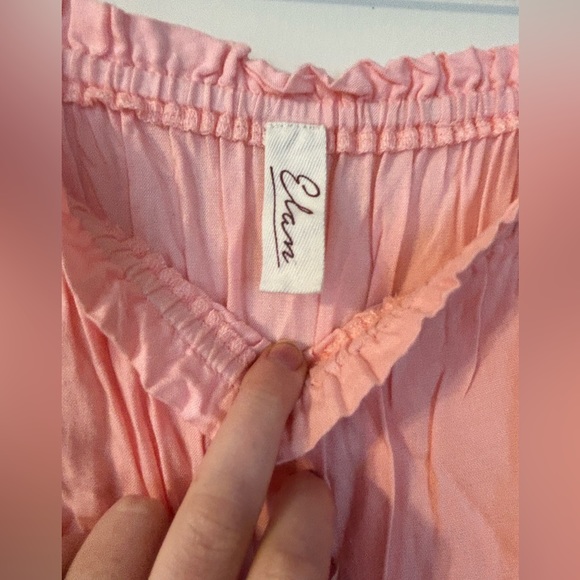 Pink Off The Shoulder, Flowy Sleeve Romper - Picture 3 of 5